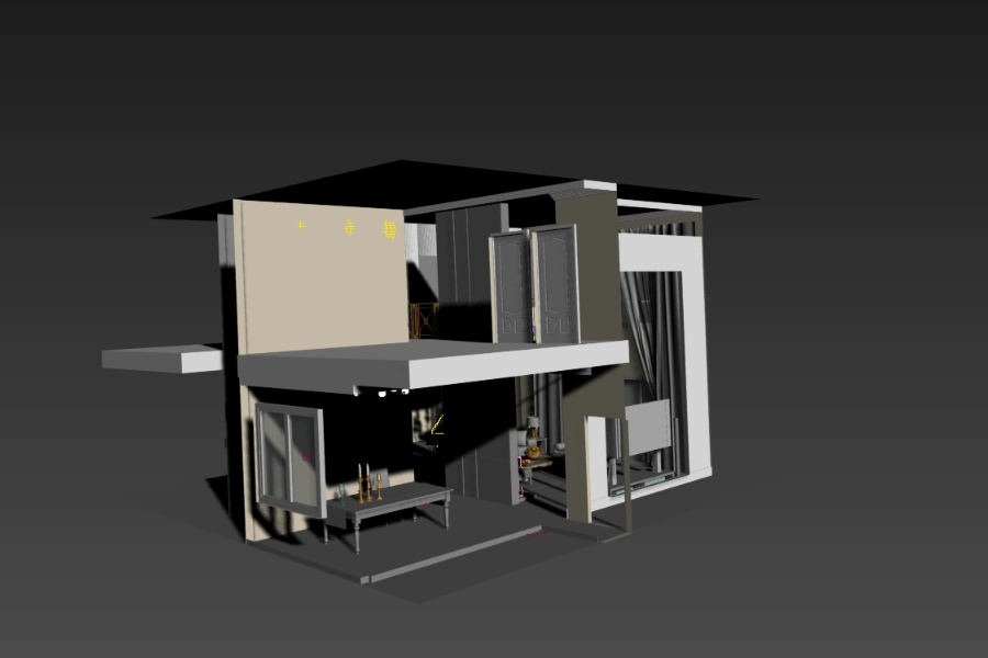 Design d'intérieur de villa en 3D