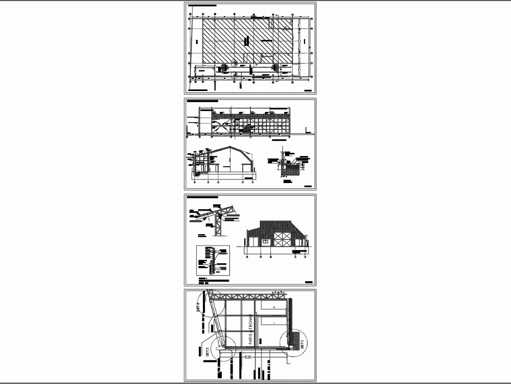 Steel structure warehouse in AutoCAD CAD download (166 