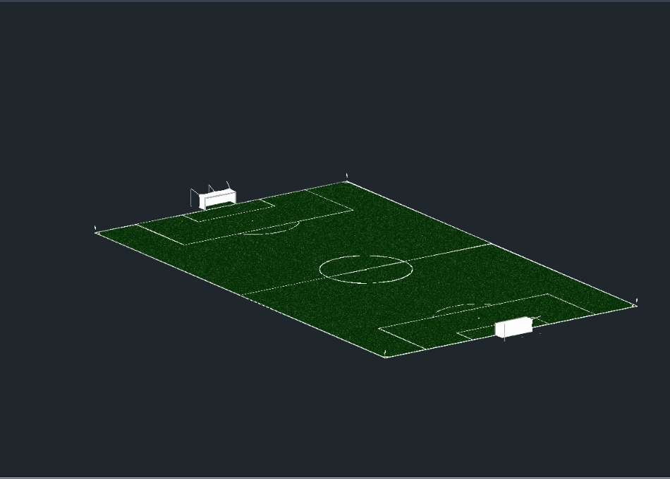 Campo de futebol 7 em AutoCAD, Baixar CAD (526.26 KB), Bibliocad em 2023