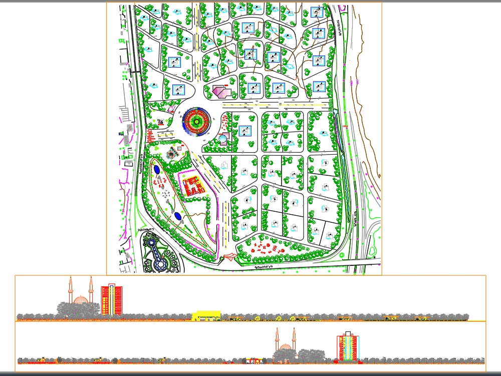 Site plan in AutoCAD | CAD download (5.8 MB) | Bibliocad
