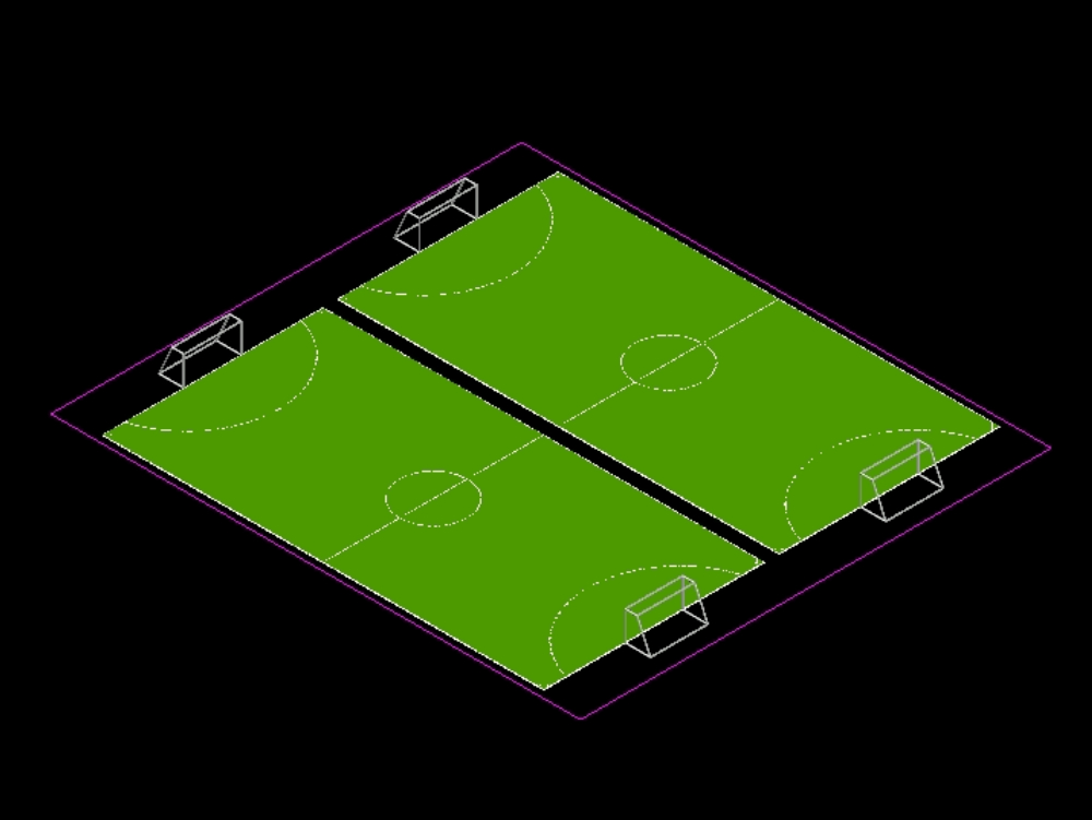 soccer fields in 3d