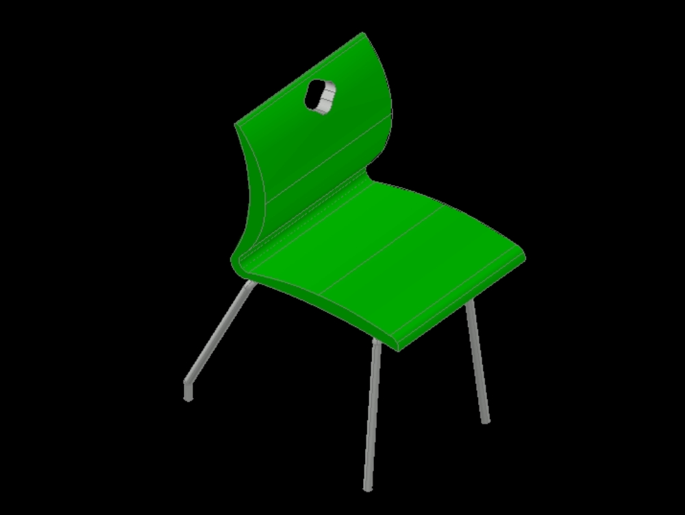 chaise en 3D