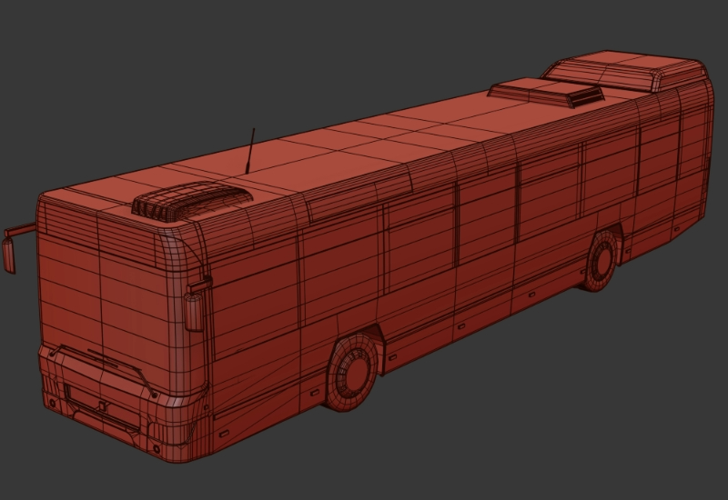 Modelo de ônibus 3d - modelo 1