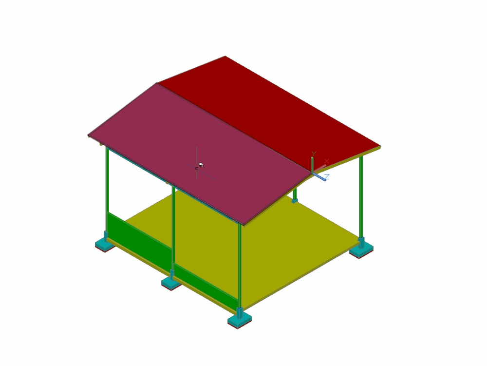 Shed, steel structure in AutoCAD CAD download (1.62 MB 