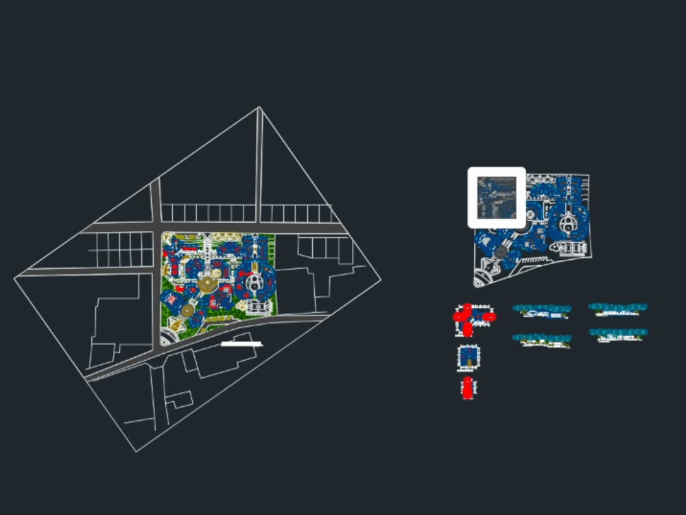 resort dwg autocad cad bibliocad