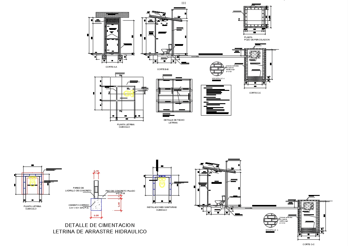 Latrines in AutoCAD | Download CAD free (168.35 KB) | Bibliocad