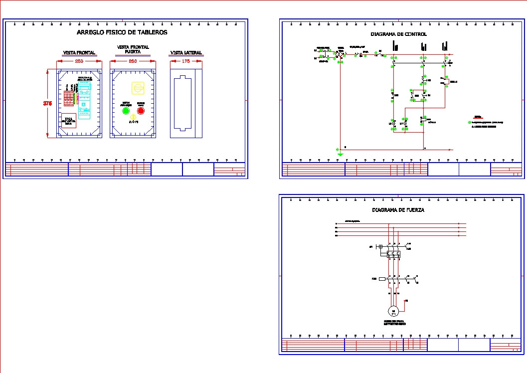 Tableros - diagrama de control - diagrama de fuerza ( KB) | Bibliocad