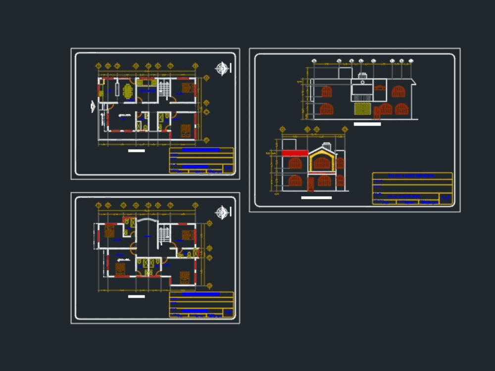 2 Bedroom House Plants In Autocad Download Cad Free 162 49 Kb