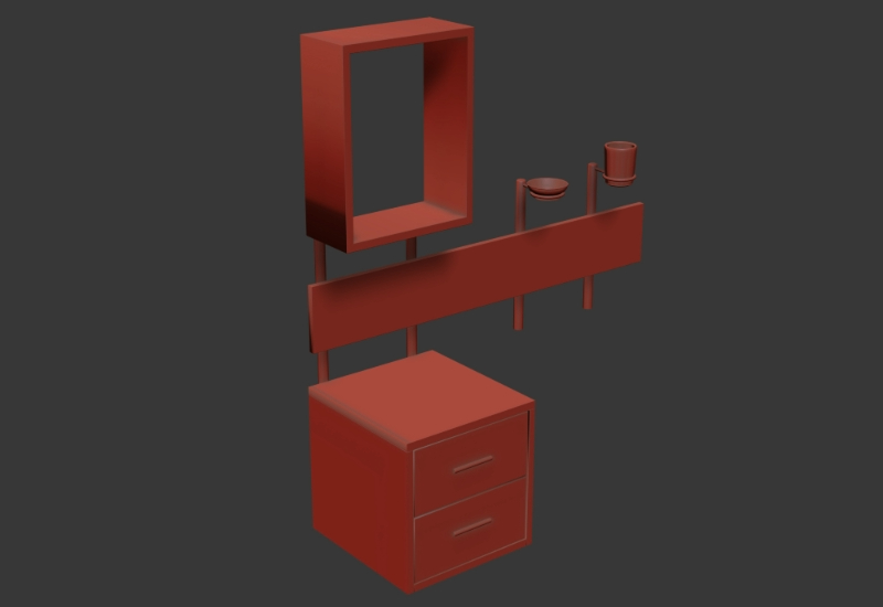 Bathroom cabinets furniture 3D