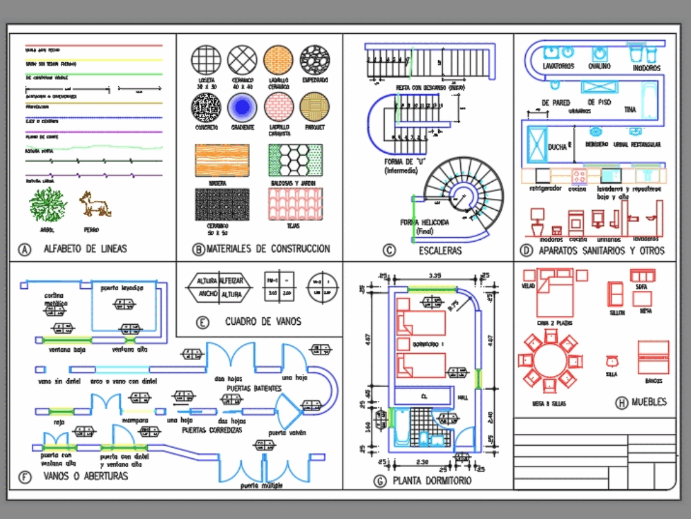 Simbologia arquitectonica en AutoCAD | Descargar CAD gratis ( KB) |  Bibliocad