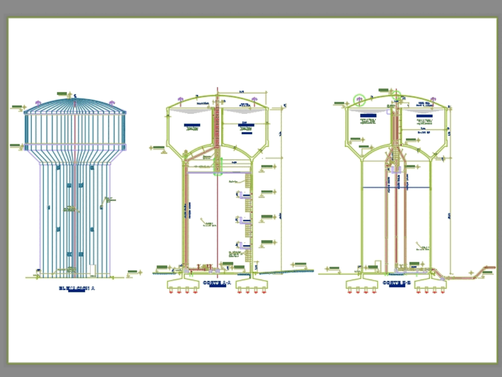 Reservat\u00f3rio 1500m3 em AutoCAD | Baixar CAD (231.25 KB) | Bibliocad