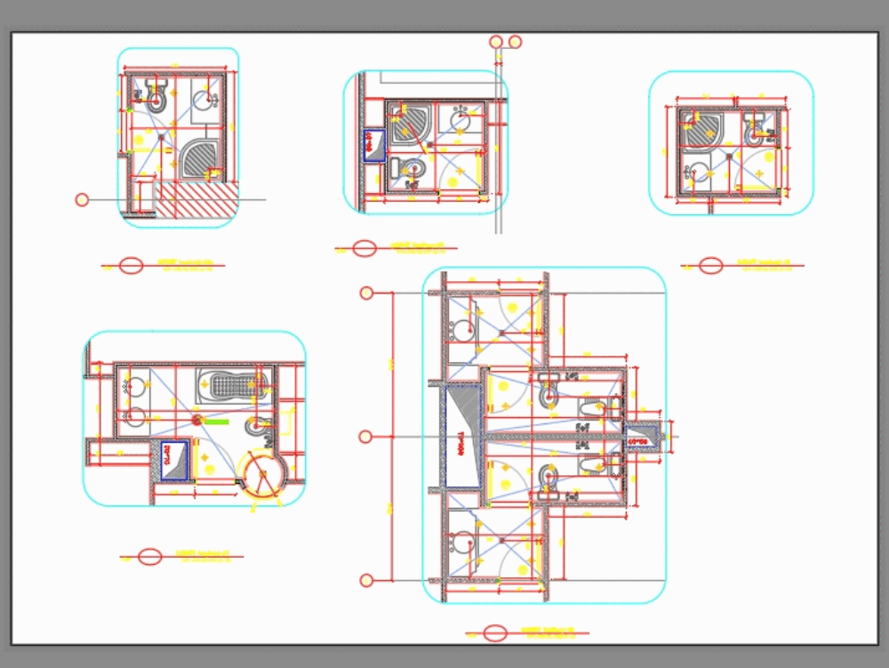 Bathroom plumbing project in AutoCAD | Download CAD free ... block diagram models 