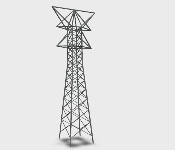 Torre de energia elétrica 3D