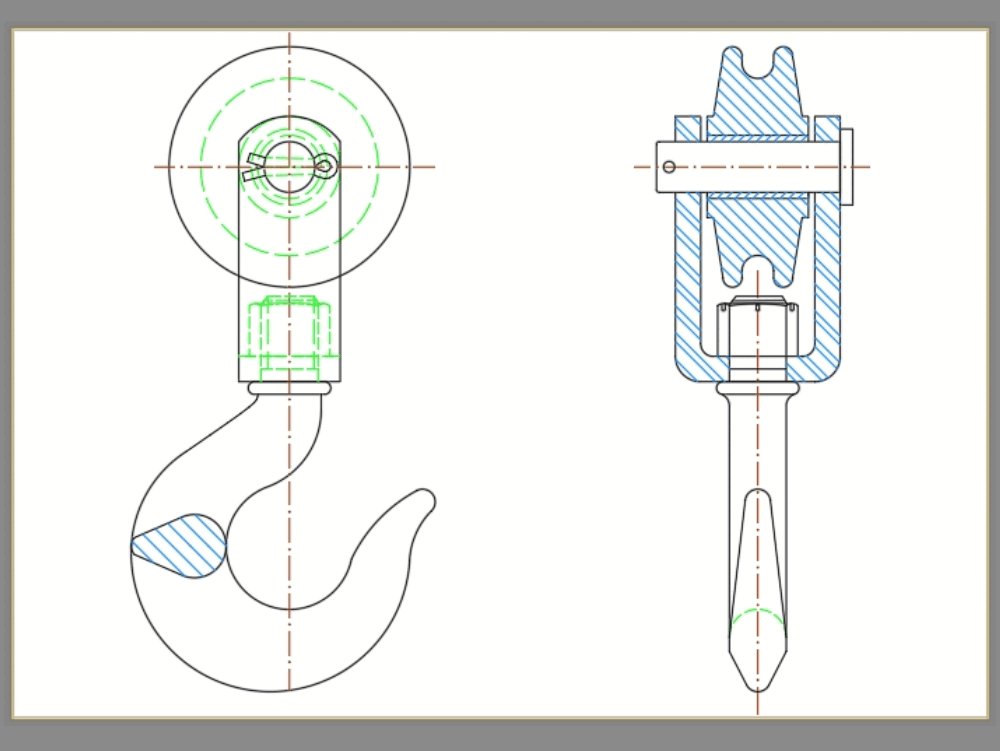 Crane Hook In Autocad Cad Download 27 15 Kb Bibliocad