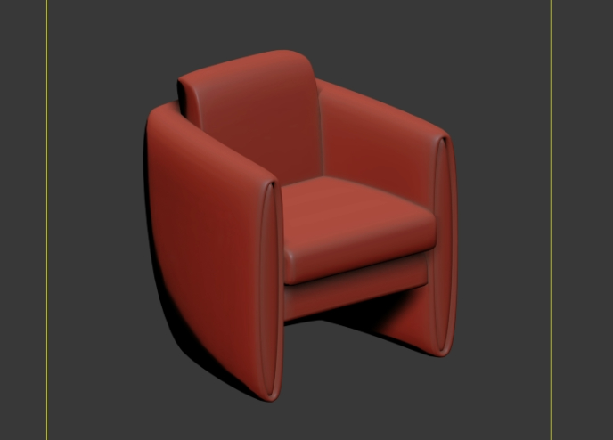Armchair for living room, materials and textures