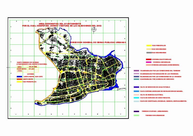 Karte Santo Domingo, Dominikanische Republik
