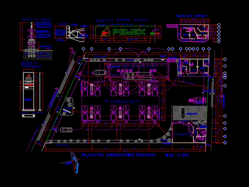 Gasoline filling station, convenience store, toilets, office (212.1 KB ...