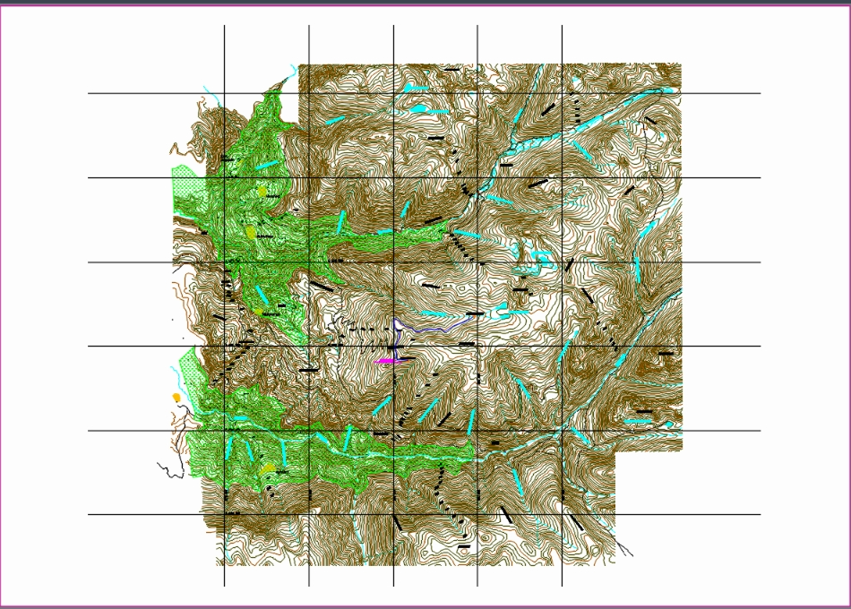 Plano topográfico de la quebrada Pumahuasi