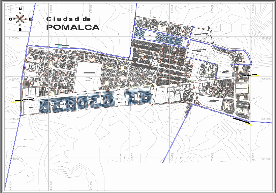 Cadastral map of pomalca - peru