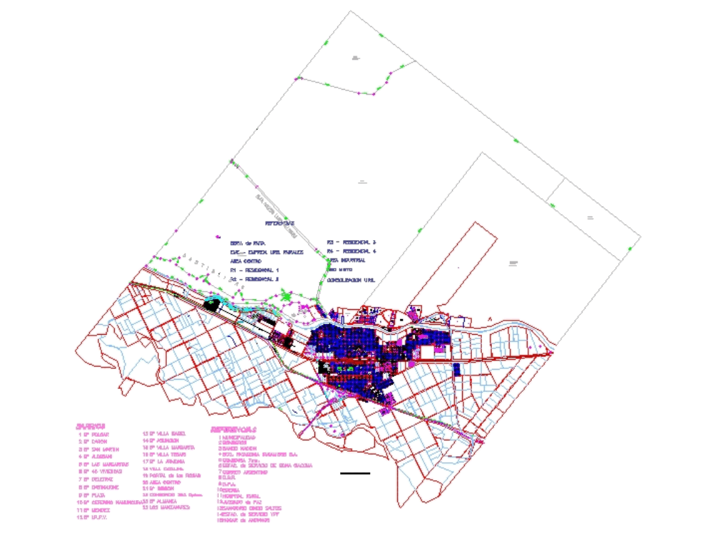 Parcel Map, City of Cinco Saltos, Rio Negro, Argentica