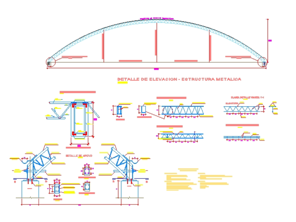 Truss for metal structure
