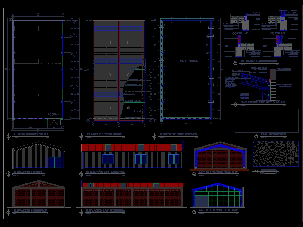 Shed steel structures 200m2 in AutoCAD | CAD (753.78 KB 