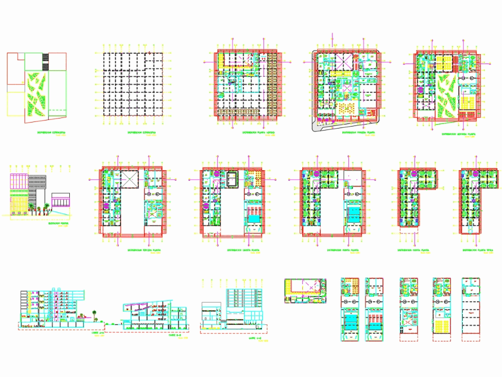 5 Star Hotel Convention Center In Autocad Cad 1074 Mb Bibliocad