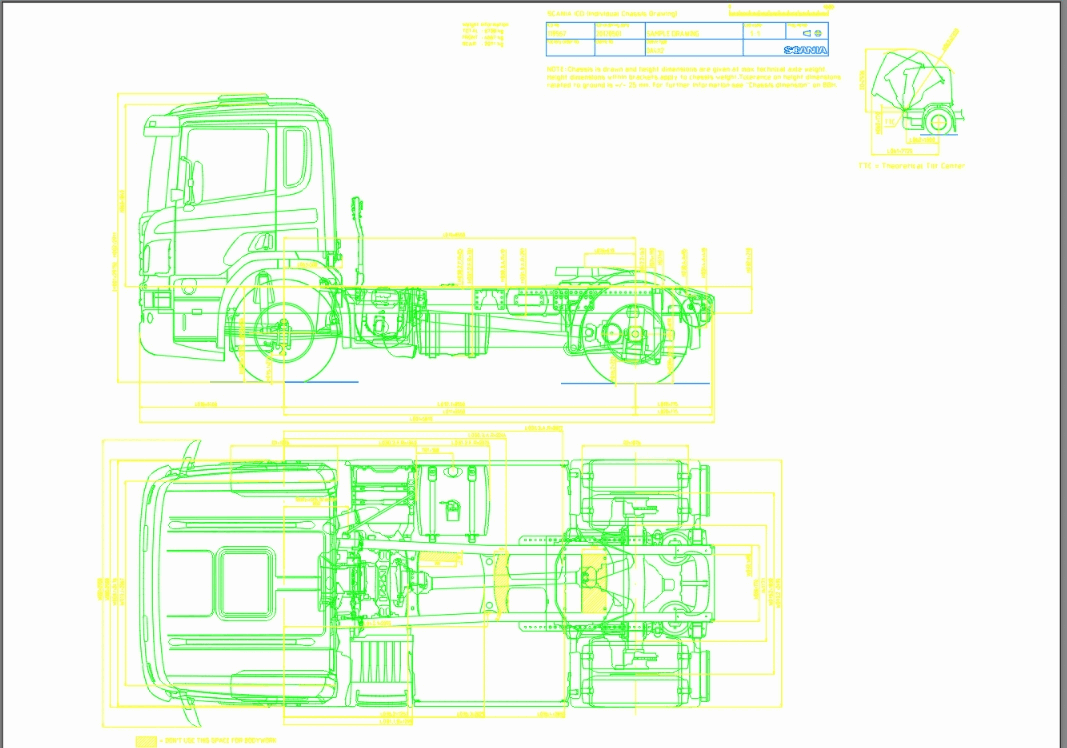 Scania truck tractor in AutoCAD CAD download 1.46 MB 