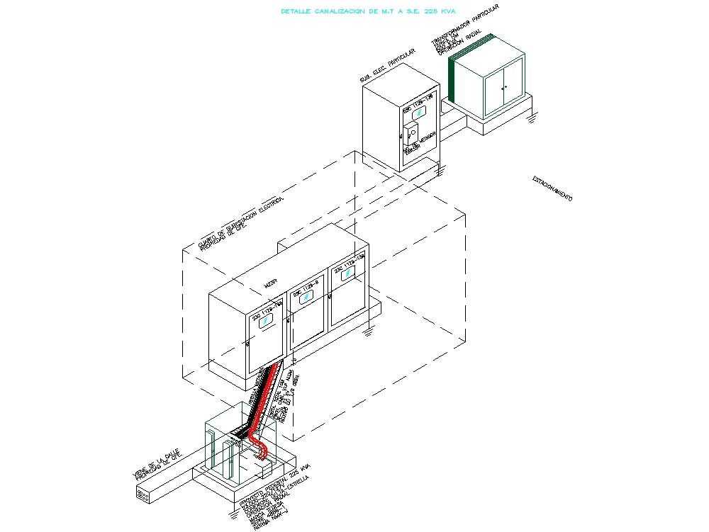 Isometrico subestacion compacta con 2 transformadores (304.6 KB