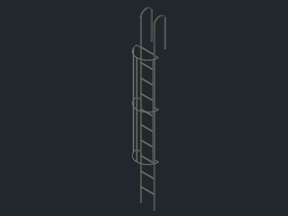 escada vertical 3D