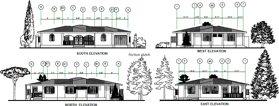 Proposed 4 Bedroom House Design In Pdf Cad 4 Mb Bibliocad