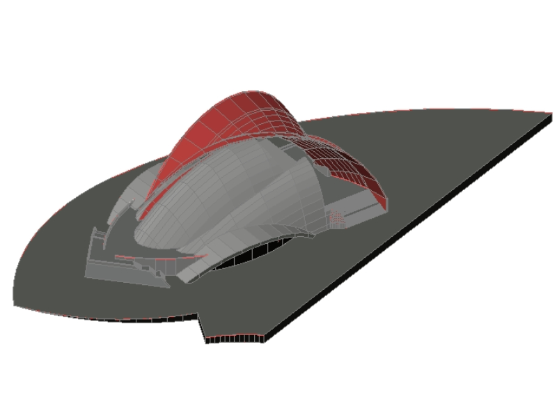 Auditório de Tenerife em 3d