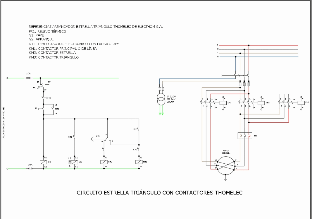 Star delta circuit box connectors and breaker thomelec (60  