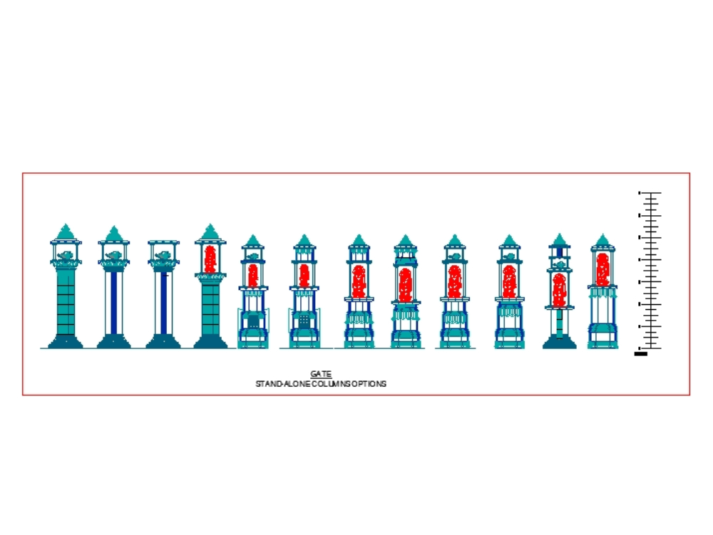 Traditional Indian style columns
