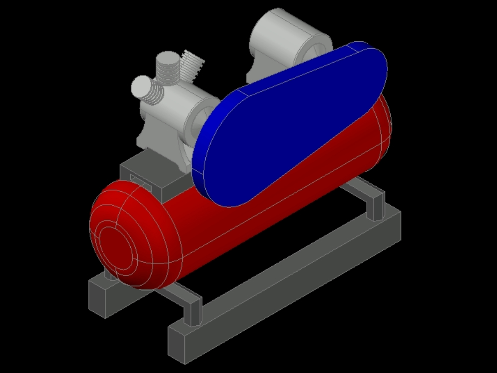 COMPRESSOR AR CONDICIONADO AUTOMOTIVO, 3D CAD Model Library