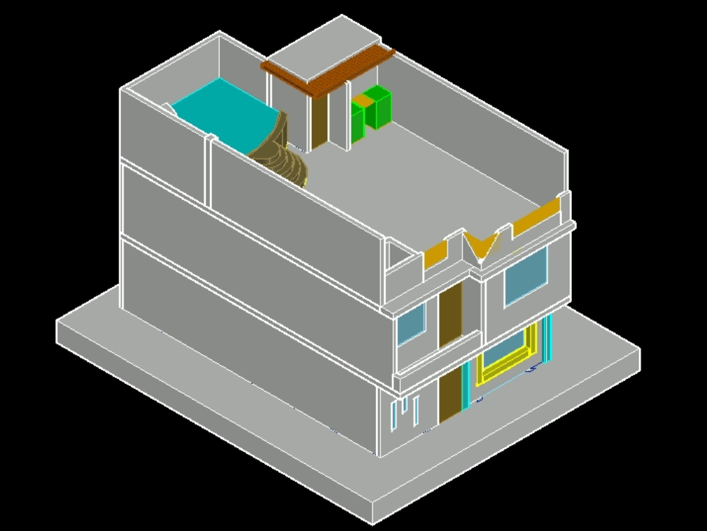 maison individuelle 3D