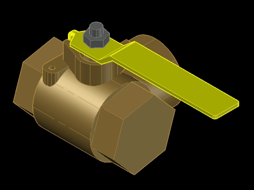 2-way ball valve in AutoCAD | CAD download (93.1 KB) | Bibliocad