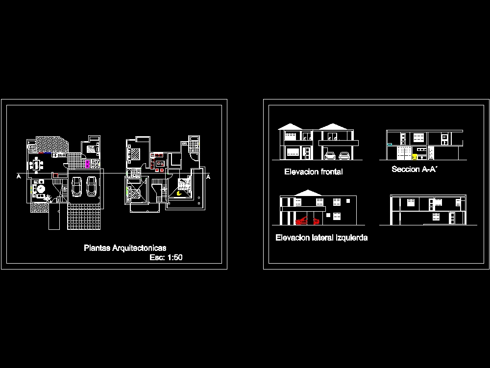 Einfamilienhaus in AutoCAD | Kostenlos CAD herunterladen (833.07 KB