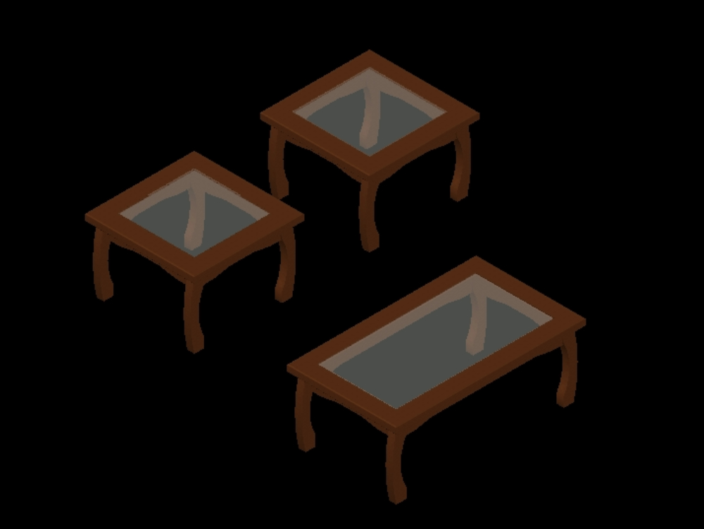 Coffee table in 3d.