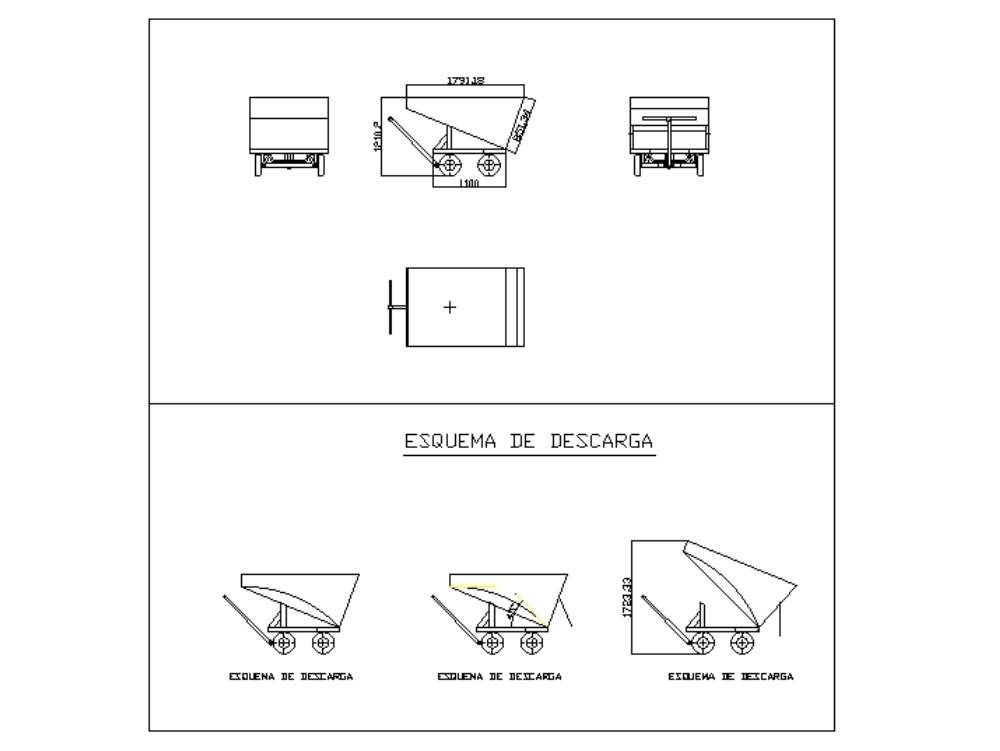 Carro para transporte de materiales.