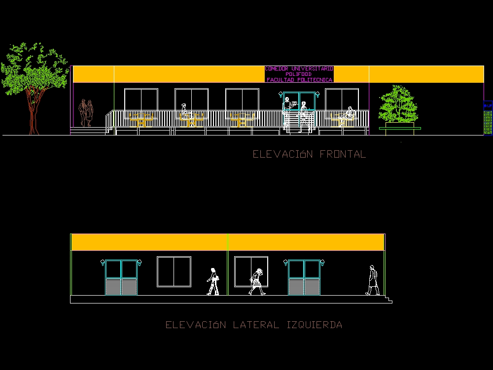 Comedor politécnica en AutoCAD | Descargar CAD (567.92 KB) | Bibliocad