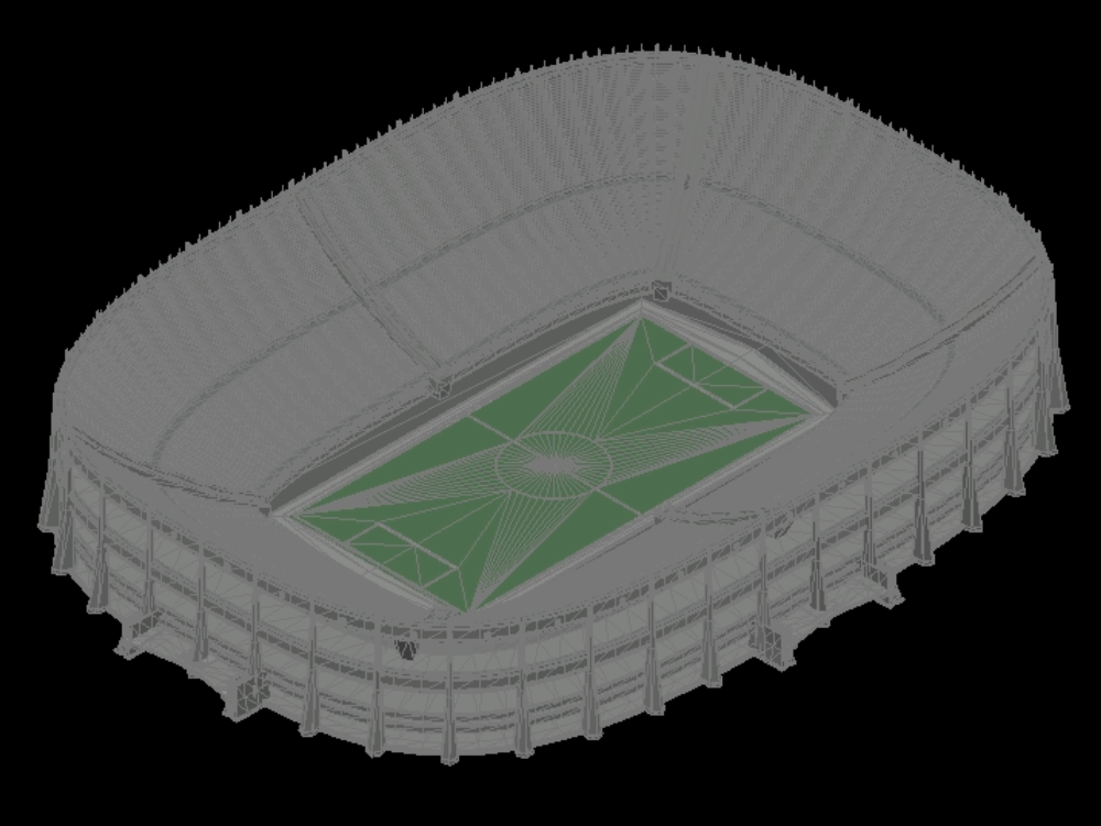 Estadio de fútbol en 3D