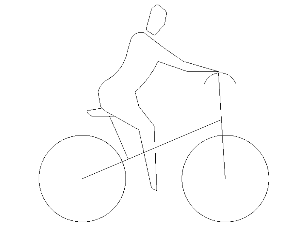 Silhouette eines Mannes auf dem Fahrrad