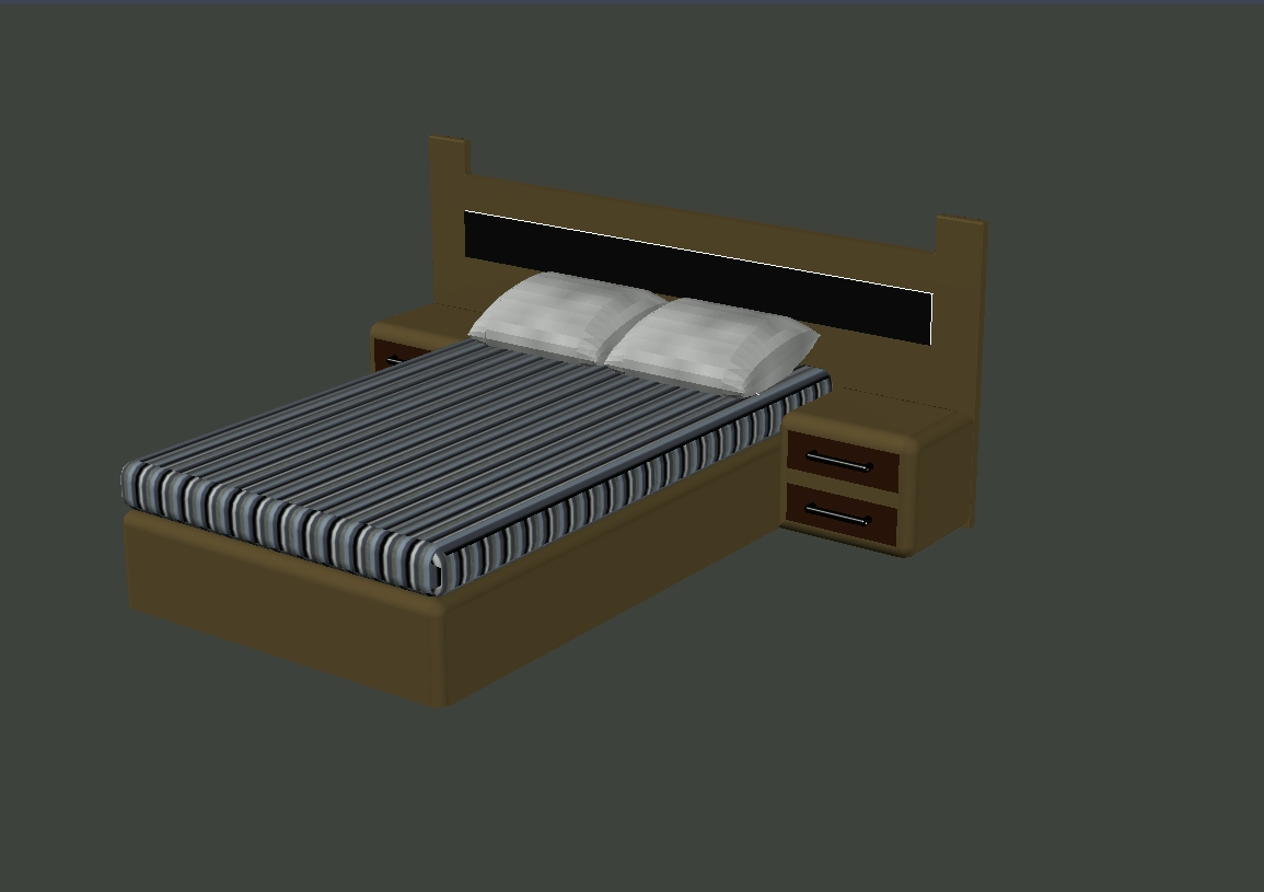 3D-Doppelbett