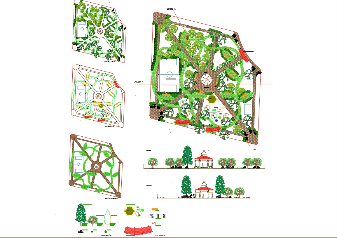 public park design in autocad download cad free 3.01 mb