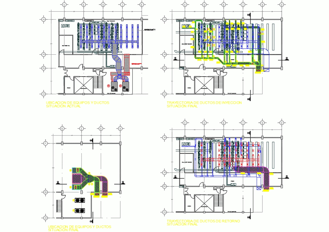 Split type air conditioning system--installation (619.65 ... hvac drawings in autocad 