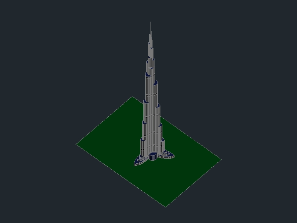 Burj Khalifa (Khalifa-Turm) 3d