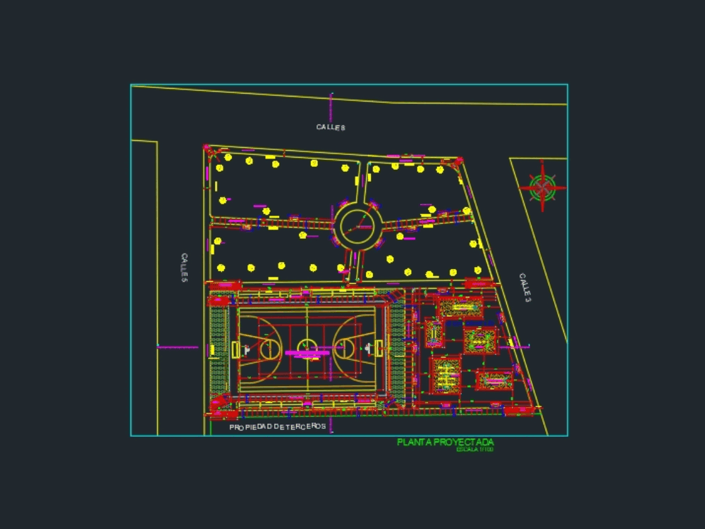 Planos De Parque Deportivo En Dwg Autocad Proyectos Parques Paseos Y Hot Sex Picture 8809