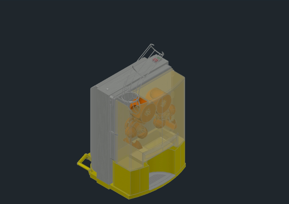 máquina de espremer laranja 3d