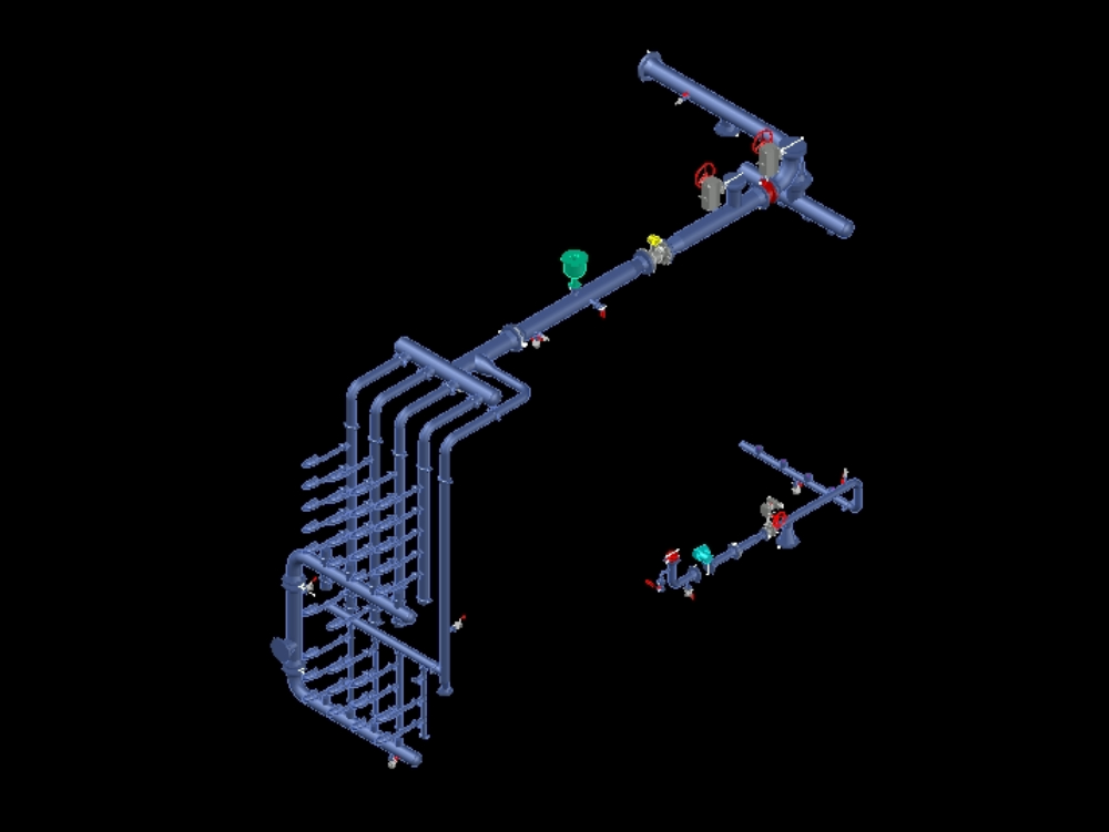 Pipe connections in 3d.